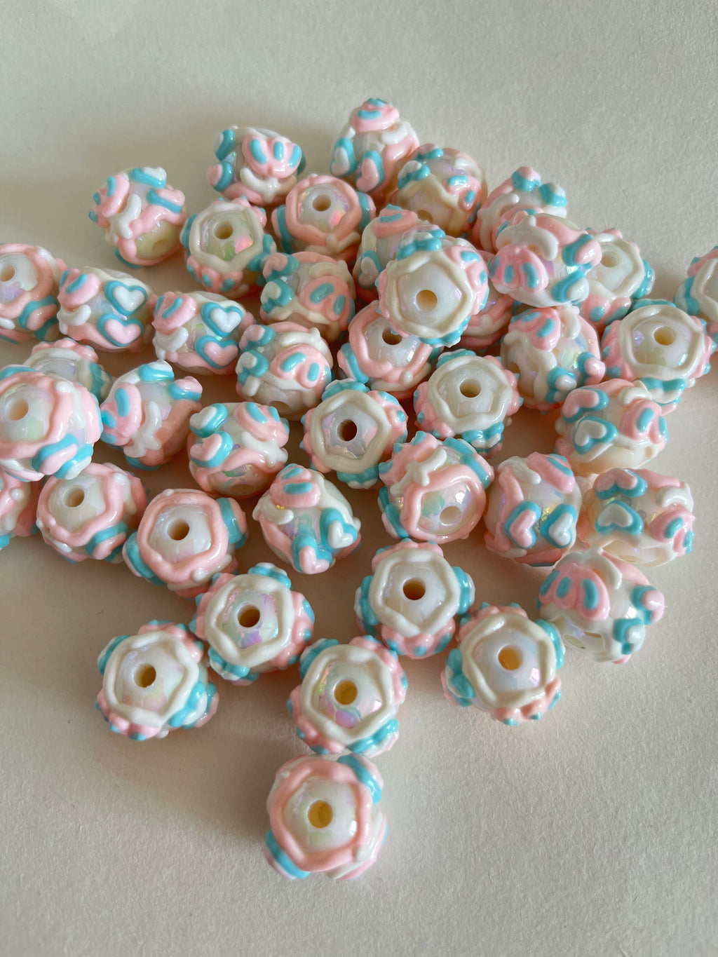 10pcs/pack Hand painted beads for DIY chains and fancy pens