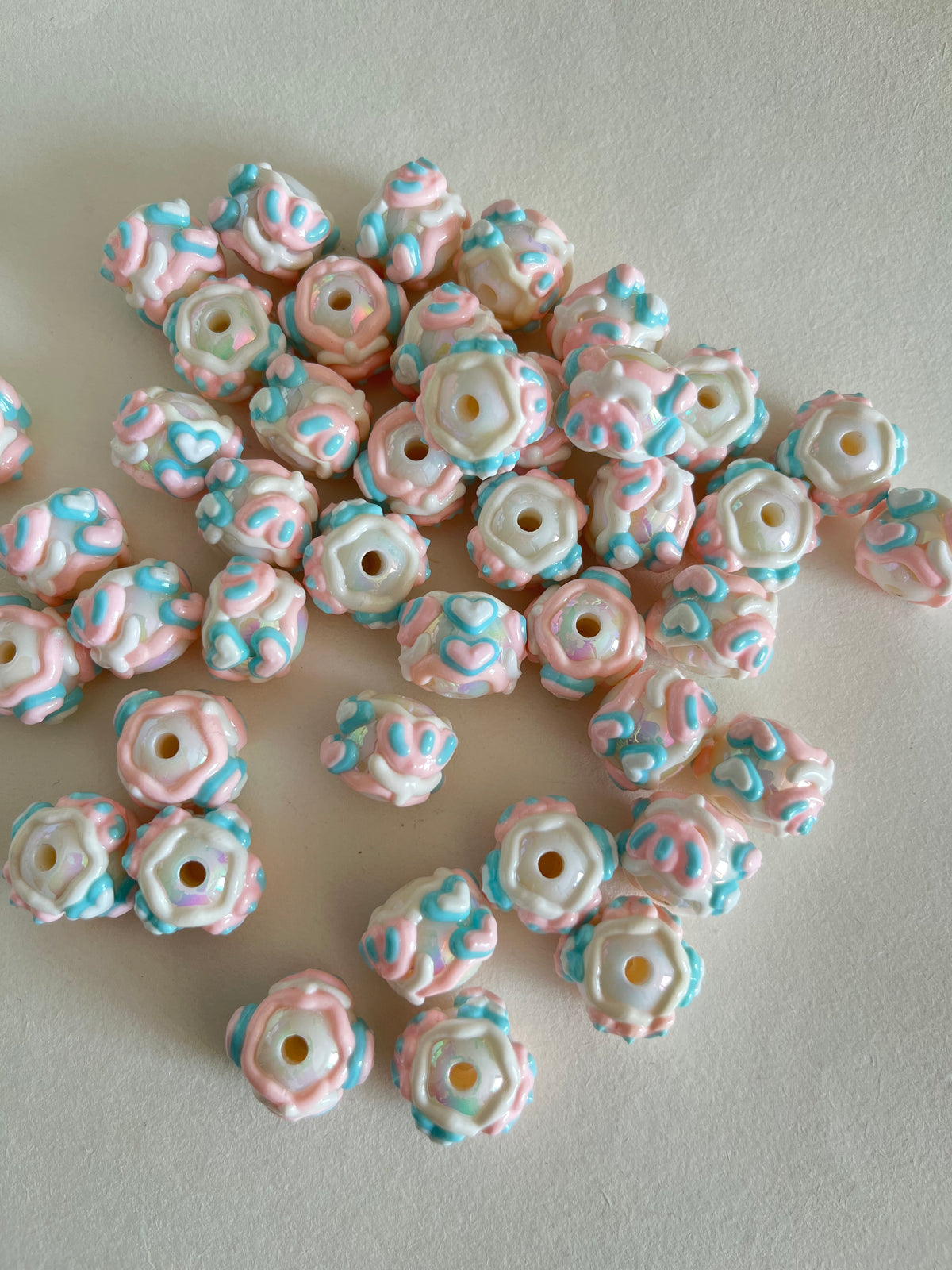 10pcs/pack Hand painted beads for DIY chains and fancy pens