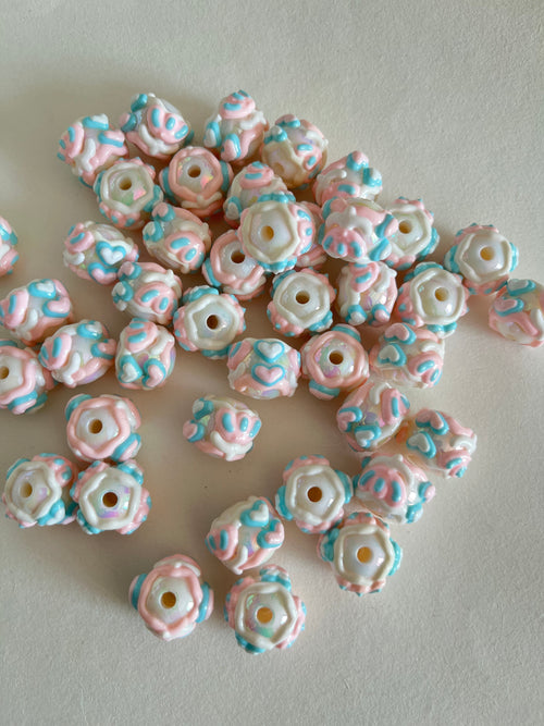 10pcs/pack Hand painted beads for DIY chains and fancy pens